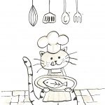 Master Chef: The Cat (pen & ink)