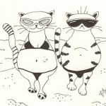 cat-promenading-2 (pen & ink)
