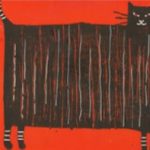 square cat (monoprint on paper – A4)