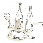 Just a bottle or three! (pen & ink)